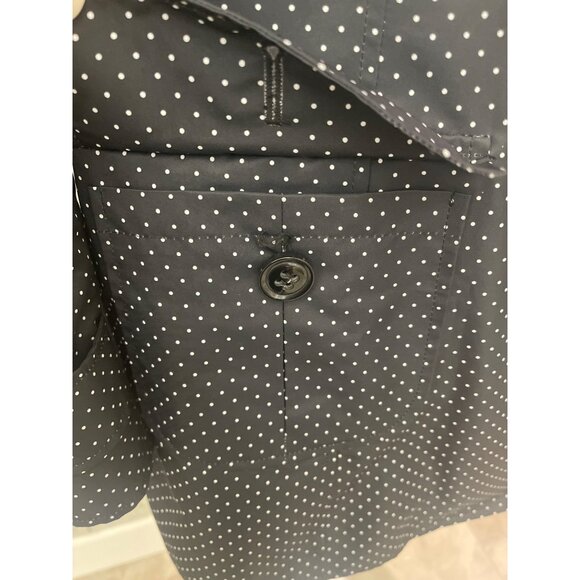 Gallery Women Black White Polka Dot Water Repellent Raincoat Size L - Picture 7 of 10